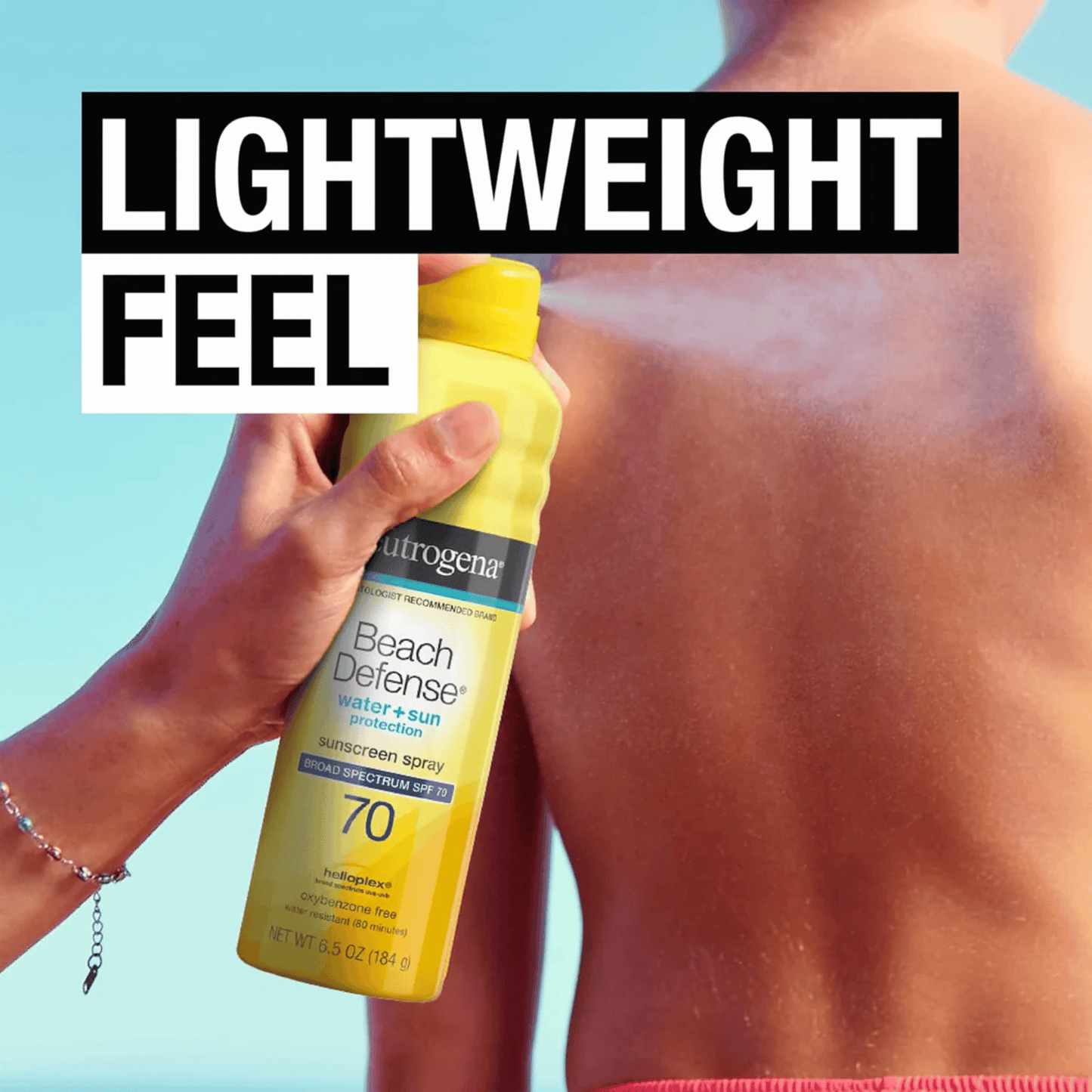 Neutrogena Beach Defense Water + Sun Protection Sunscreen Spray SPF 70 (184g) SkinStash