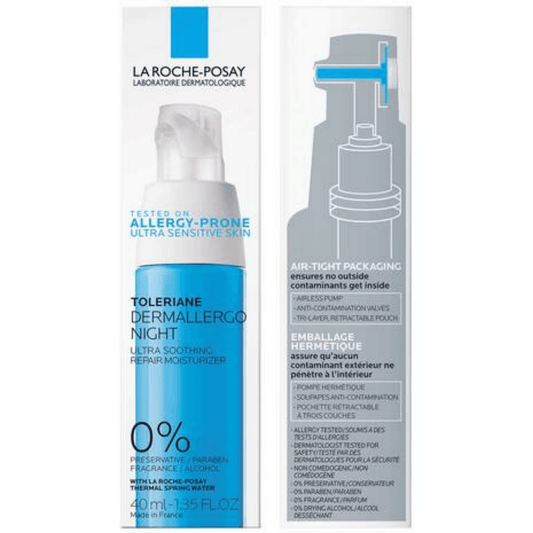 La Roche Posay Toleriane Dermallergo Night Ultra Soothing Repair Moisturizer (40ml) SkinStash
