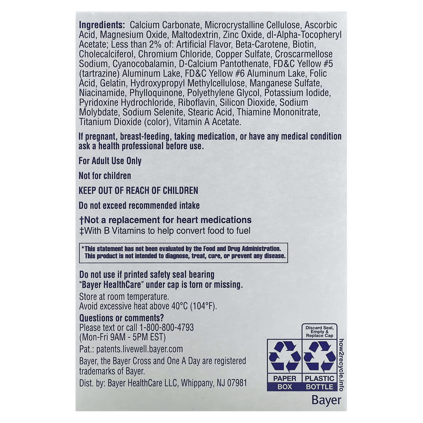 One A Day Women's 50+ Multivitamin, 65 Ct SkinStash