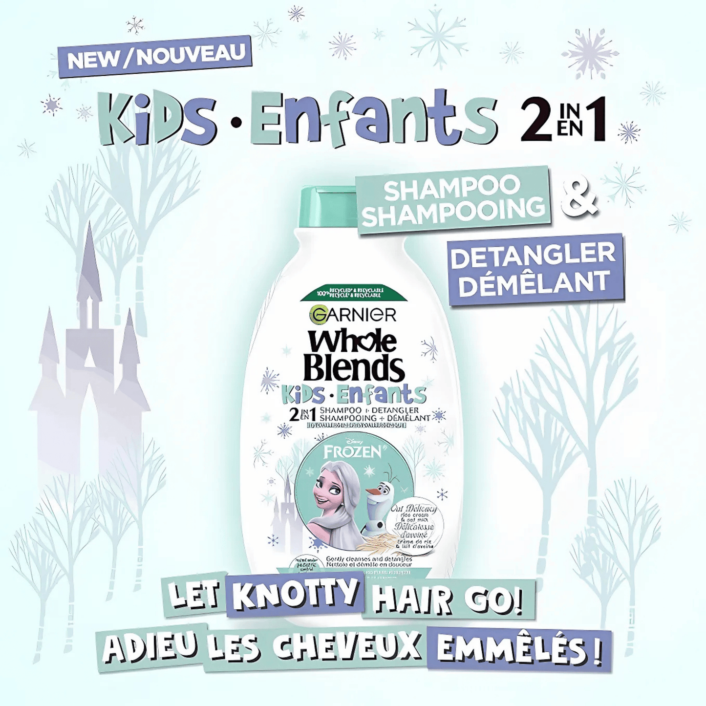 Garnier Ultimate Blends Kids 2 In 1 Shampoo & Detangler Frozen (250ml) SkinStash