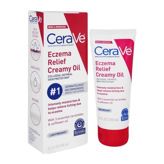 Cerave Eczema Soothing Creamy Oil With Hyaluronic Acid Fragrance Free (100ml) SkinStash