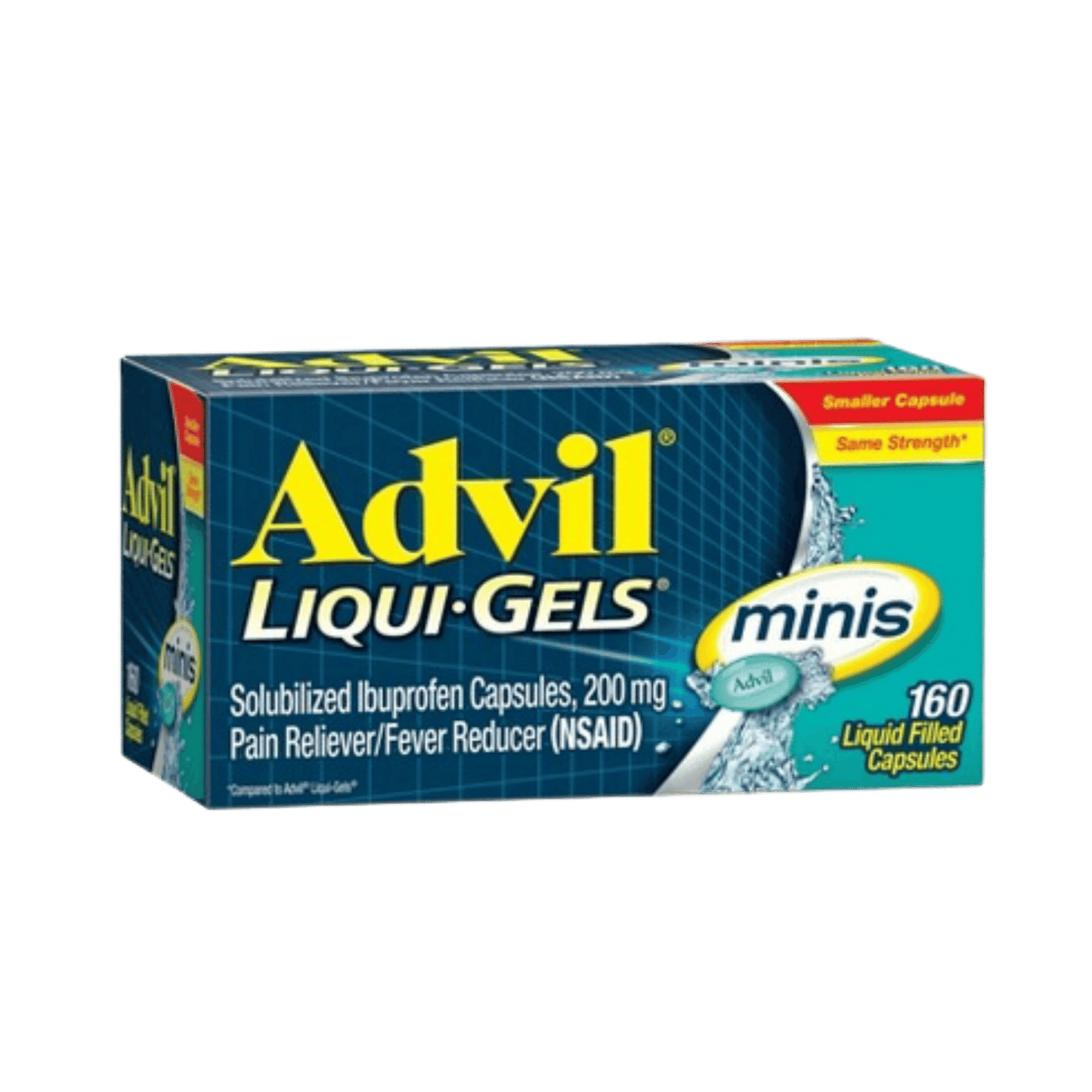 Advil Liqui-Gels Pain and Headache Reliever Ibuprofen Liquid Filled Capsules 160 Count (200Mg) SkinStash