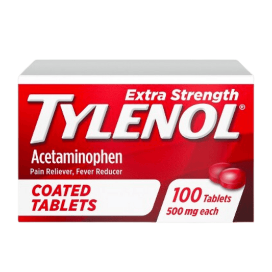 Tylenol Extra Strength Coated Tablets with Acetaminophen 100 CT(500mg) SkinStash
