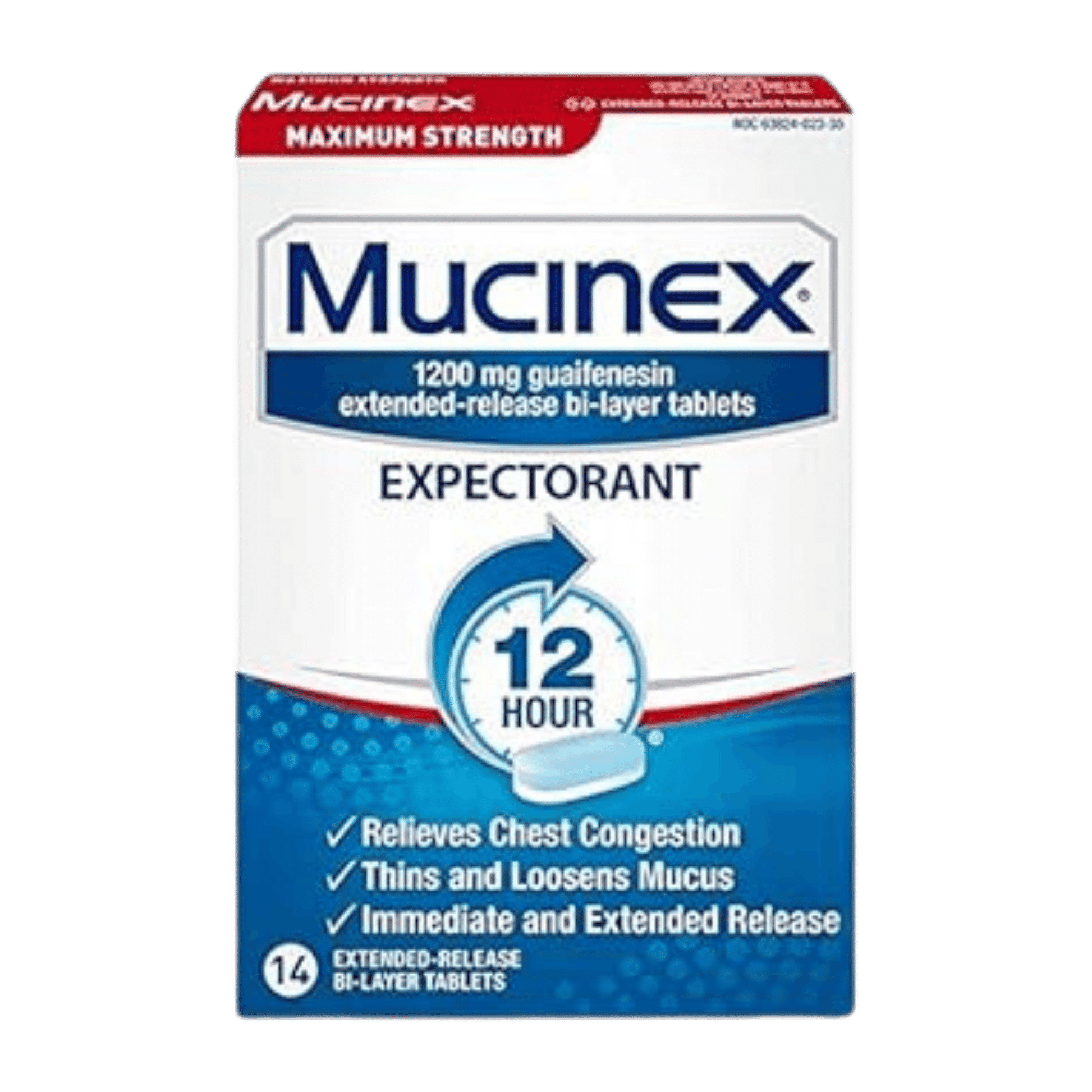 Mucinex 12 HOUR Cough & Chest Congestion Expectorant Relief 14CT SkinStash