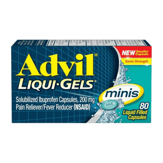 Advil Liqui-Gels Pain and Headache Reliever Ibuprofen Liquid Filled Capsules Minis 80 (200Mg) SkinStash