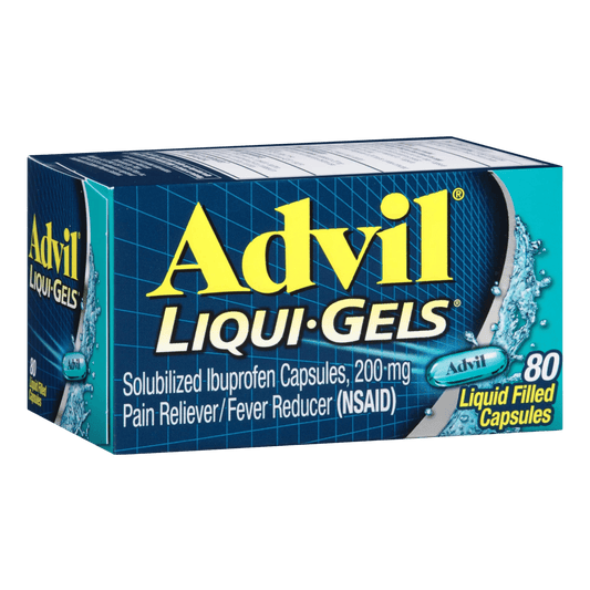 Advil Liqui-Gels Pain and Headache Reliever Ibuprofen Liquid Filled Capsules 80CT (200Mg) SkinStash