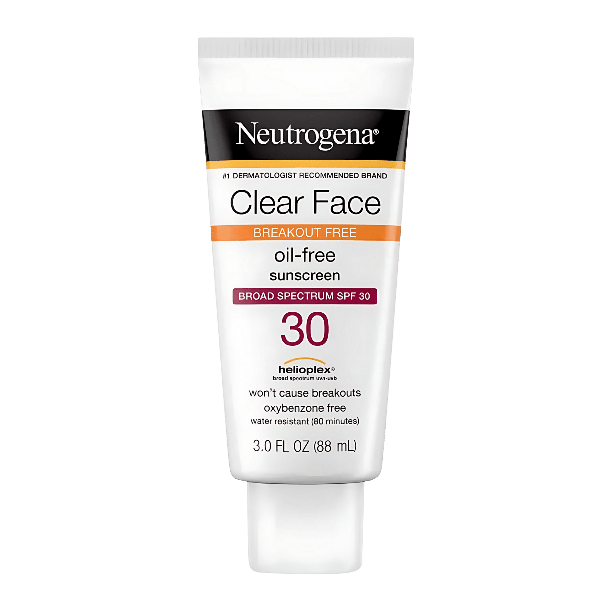 Neutrogena Clear Face - oil free sunscreen SPF 30 / SPF 50 (88mL) SkinStash