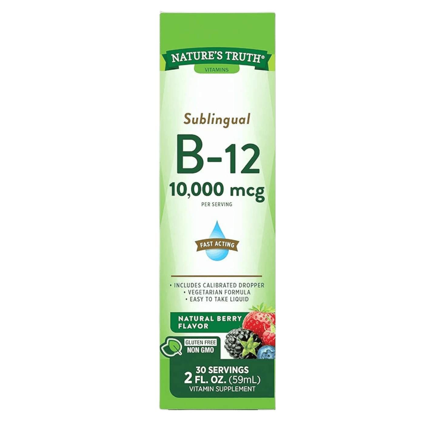 Nature's Truth Sublingual B12 Liquid Drops | 10,000 mcg (59 ml) SkinStash