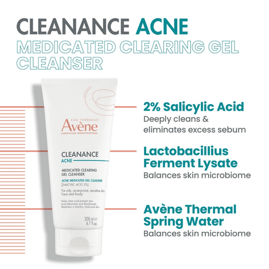 Avène Cleanance Acne Medicated Clearing Gel Cleanser (200 ml) SkinStash