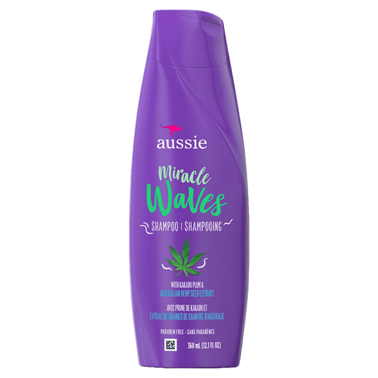 Aussie Miracle Waves Anti-Frizz Hemp Shampoo (360 ml) SkinStash