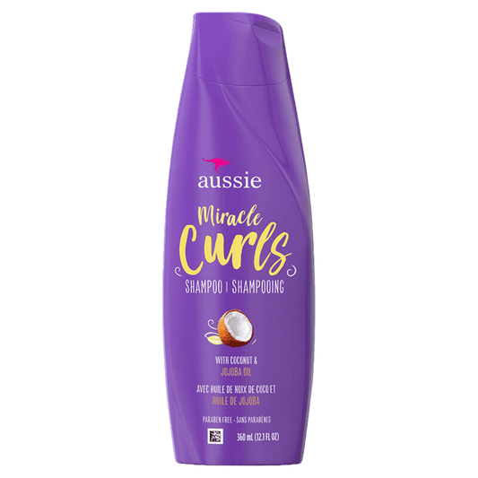 Aussie Miracle Curls Coconut & Jojoba Oil, Paraben Free Shampoo (360 ml) SkinStash