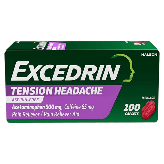 Excedrin Tension Headache Relief Caplets Without Aspirin (100 Caplets) SkinStash