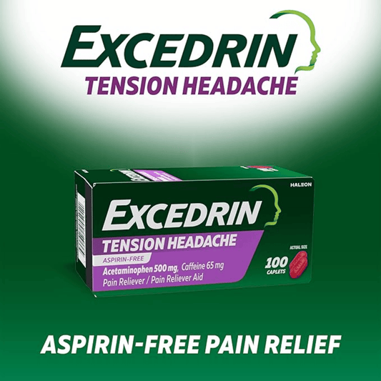 Excedrin Tension Headache Relief Caplets Without Aspirin (100 Caplets) SkinStash