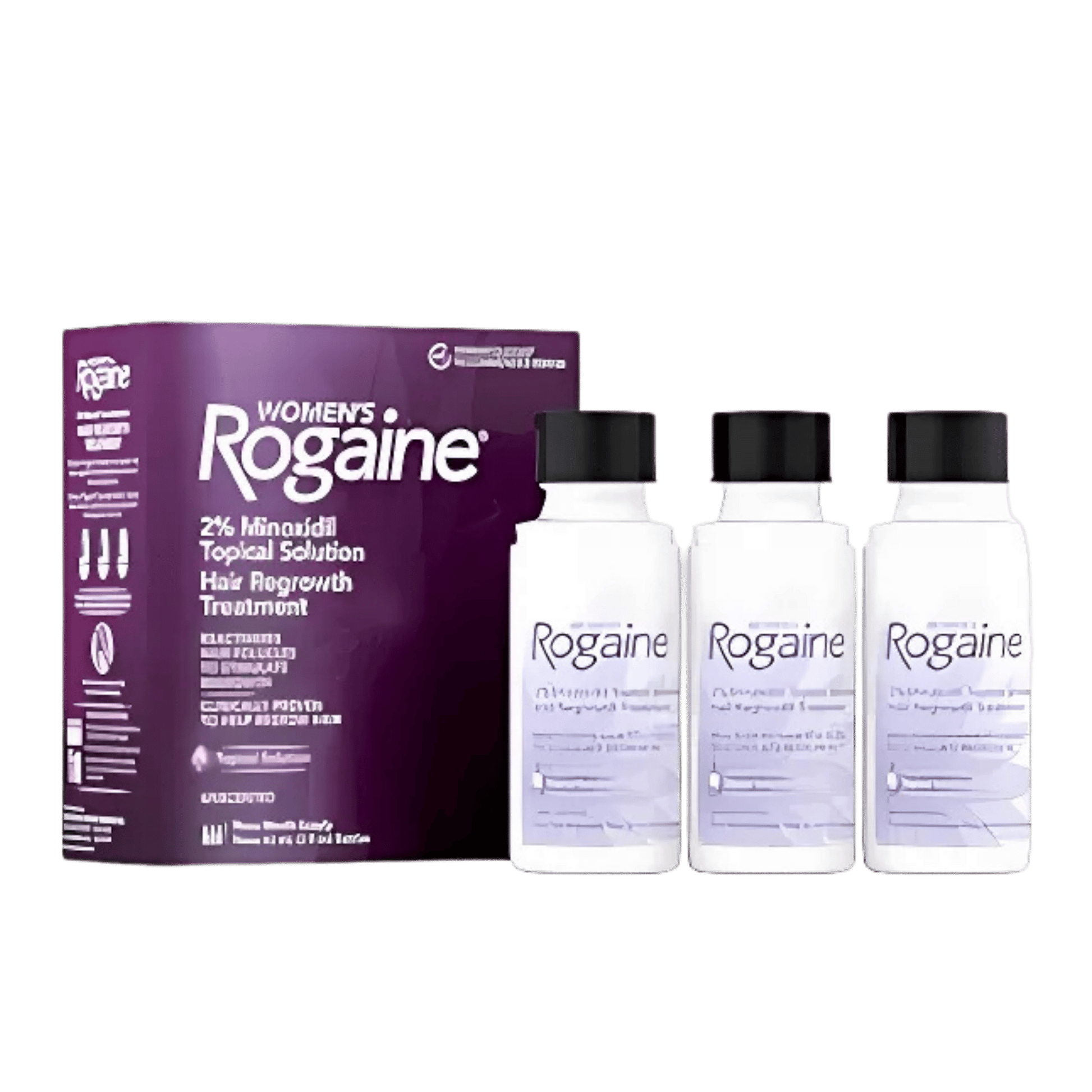 Rogaine Women's 2% Minoxidil Topical Solution Hair Regrowth Treatment (3x60ml) SkinStash