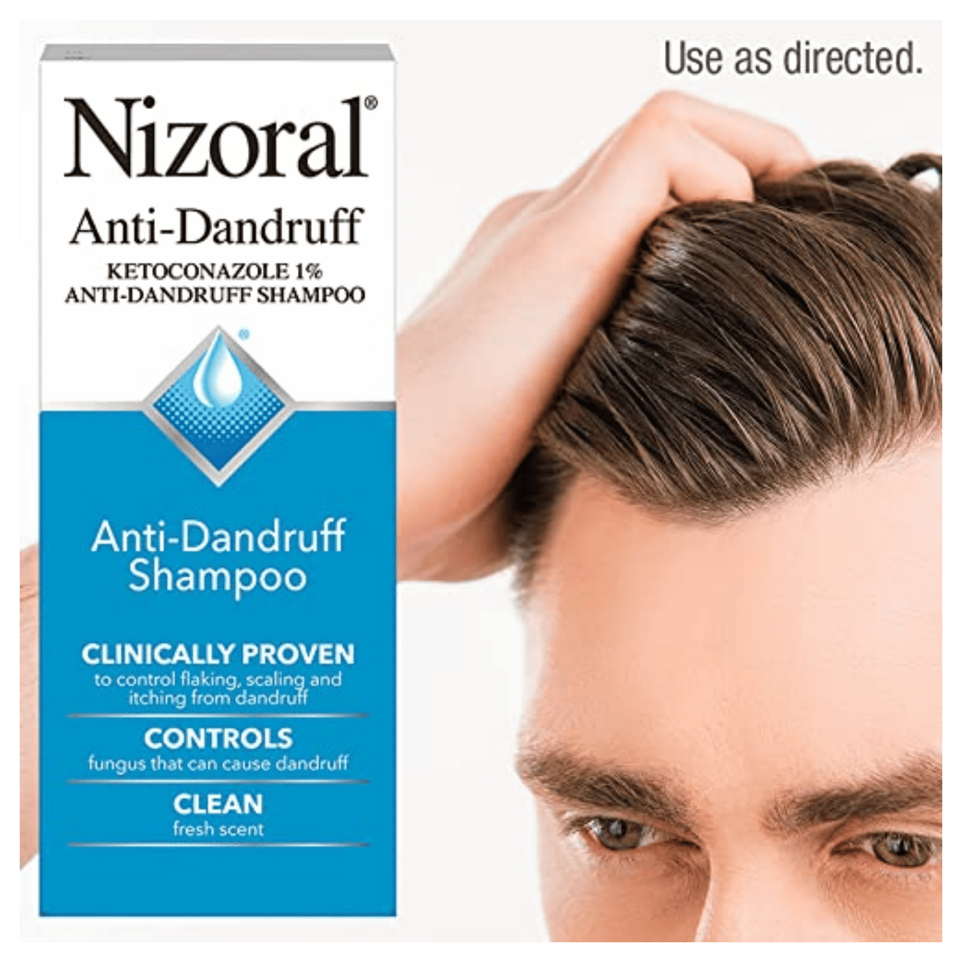 Nizoral Anti Dandruff Shampoo with 1% Ketoconazole, Clean Fresh Scent SkinStash