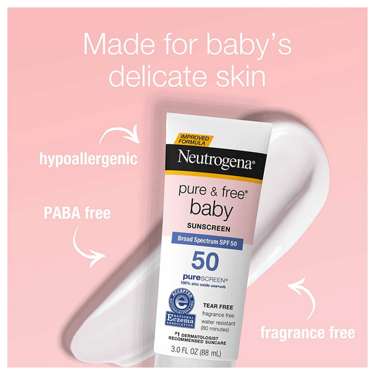 Neutrogena Pure & Free Baby Sunscreen Lotion Broad Spectrum SPF 50 (88ml) NEUTROGENA