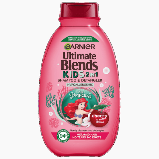 Garnier Ultimate Blends Kids 2 In 1 Shampoo & Detangler Cherry (250ml) SkinStash