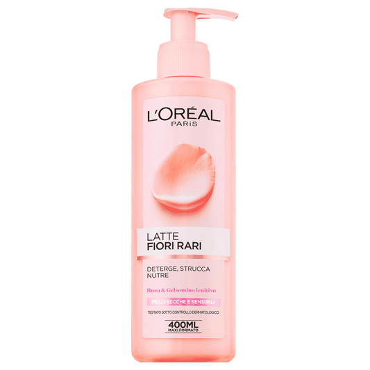 L'OREAL Delicate Flowers Cleansing Milk (For Dry & Sensitive Skin) 400ml SkinStash