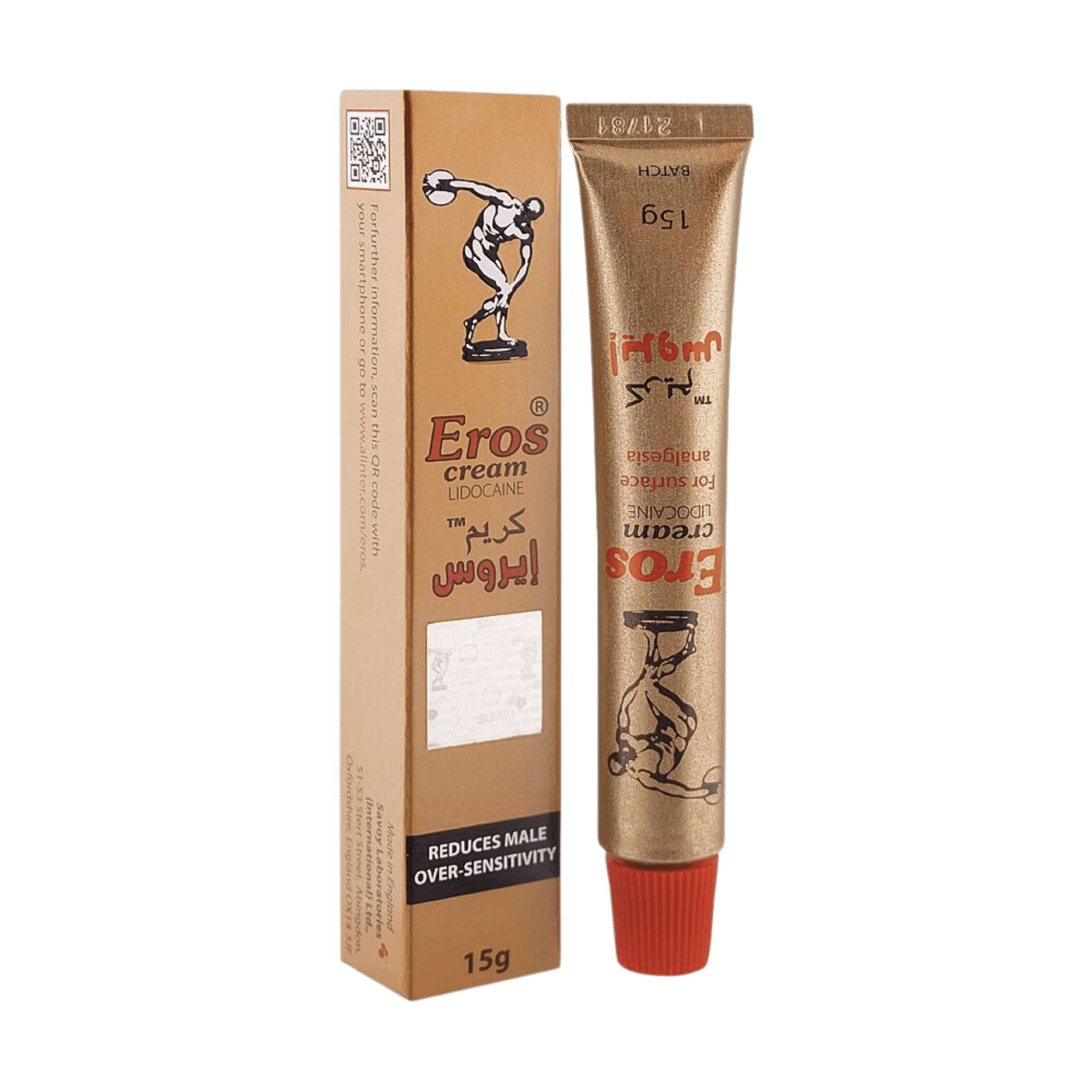 Eros Cream Lidocaine 15g - Reduces Male over sensitivity - wellkart