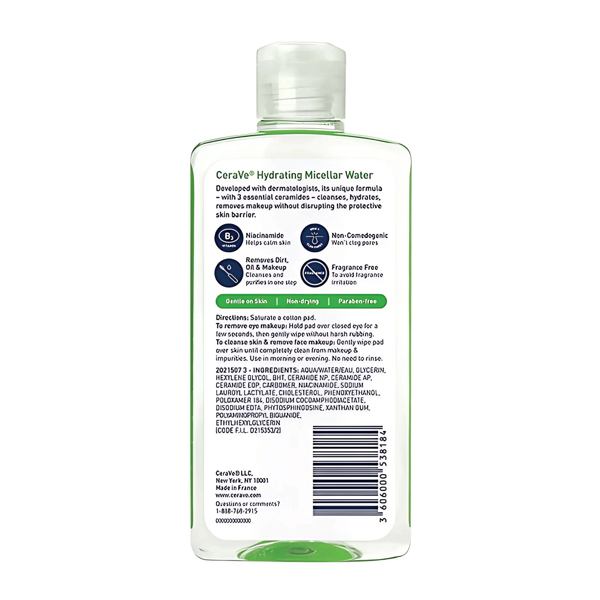 CeraVe Hydrating Micellar Water Facial Cleanser (296ml) SkinStash