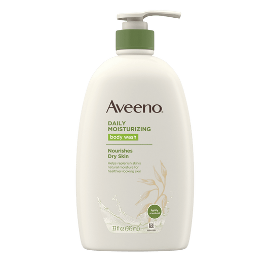 Aveeno Daily Moisturizing Body Wash Nourishes Dry Skin Sulfate Free (975ml) SkinStash