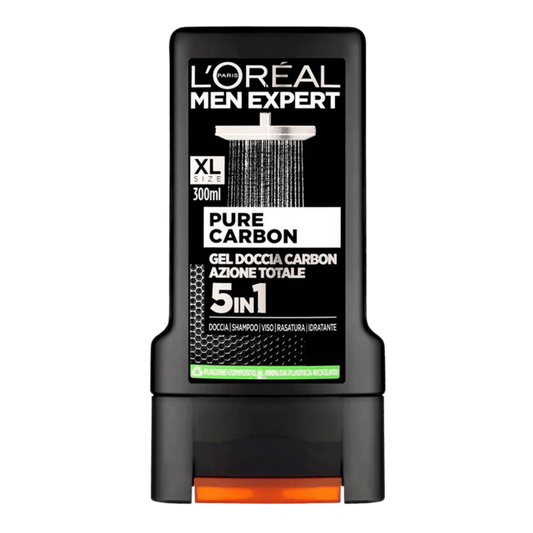 L'Oreal Paris Men Expert Pure Carbon 5 in 1 Shower Gel, (300ml) SkinStash
