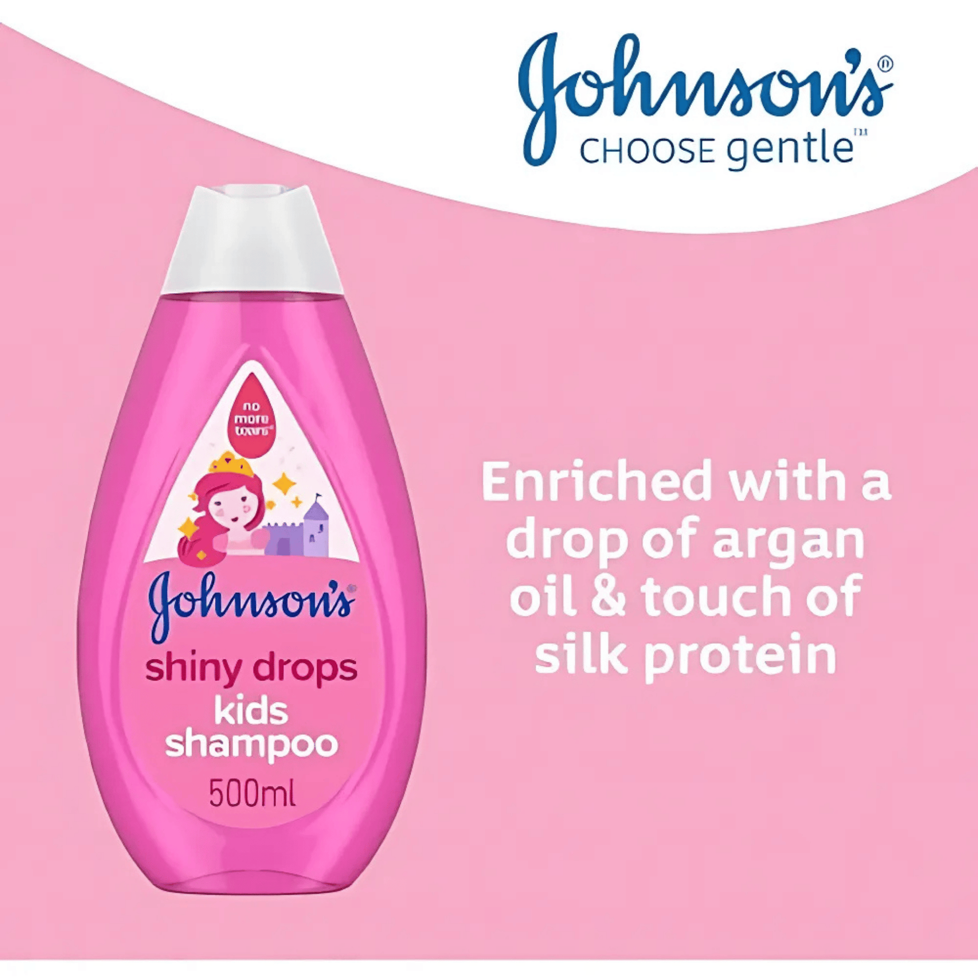 Johnson's Shiny Drops Kids Shampoo, (500ml) SkinStash