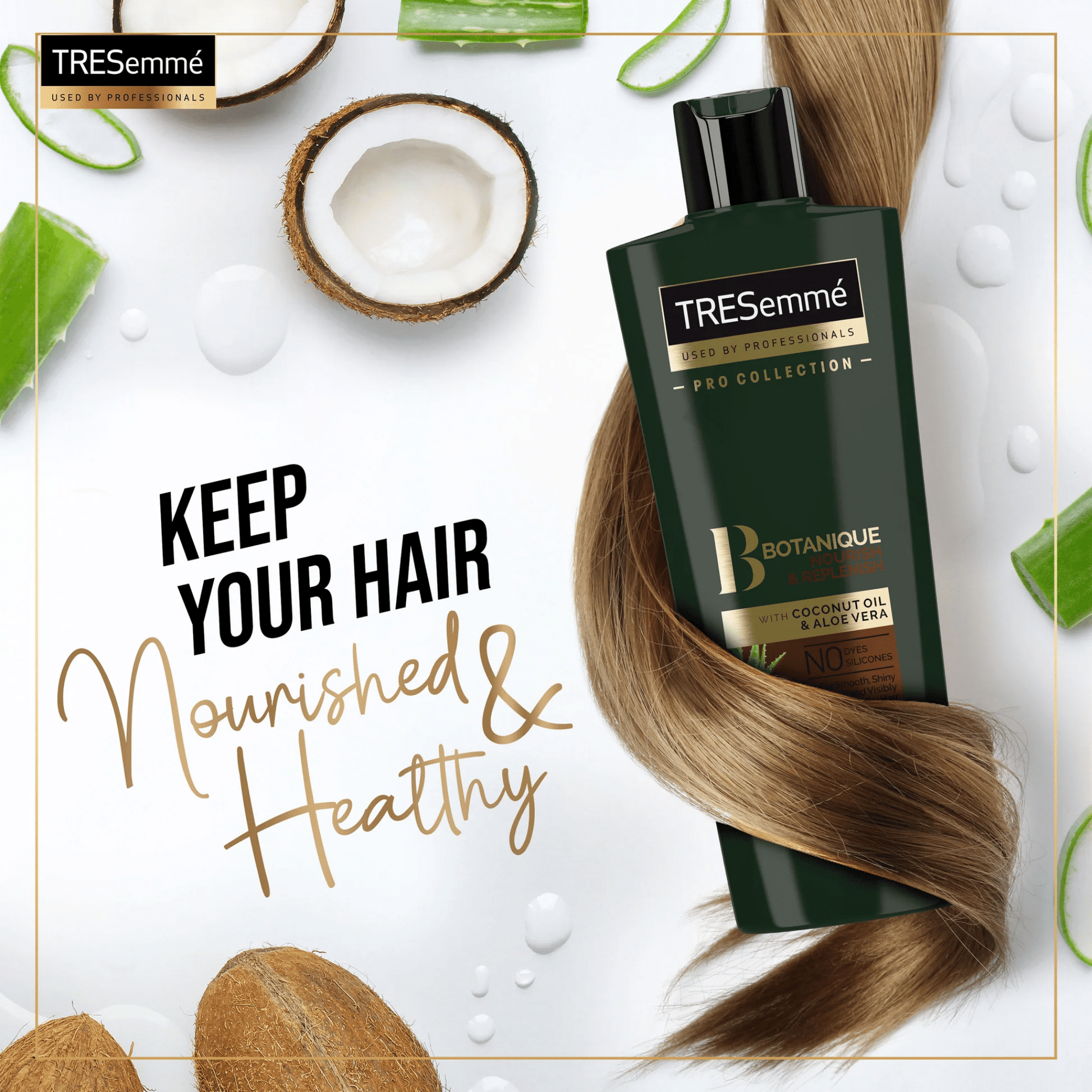 Tresemme Botanique Nourish & Replenish Shampoo For Smooth Shiny & Visibly Healthy Hair (400ml) - wellkart