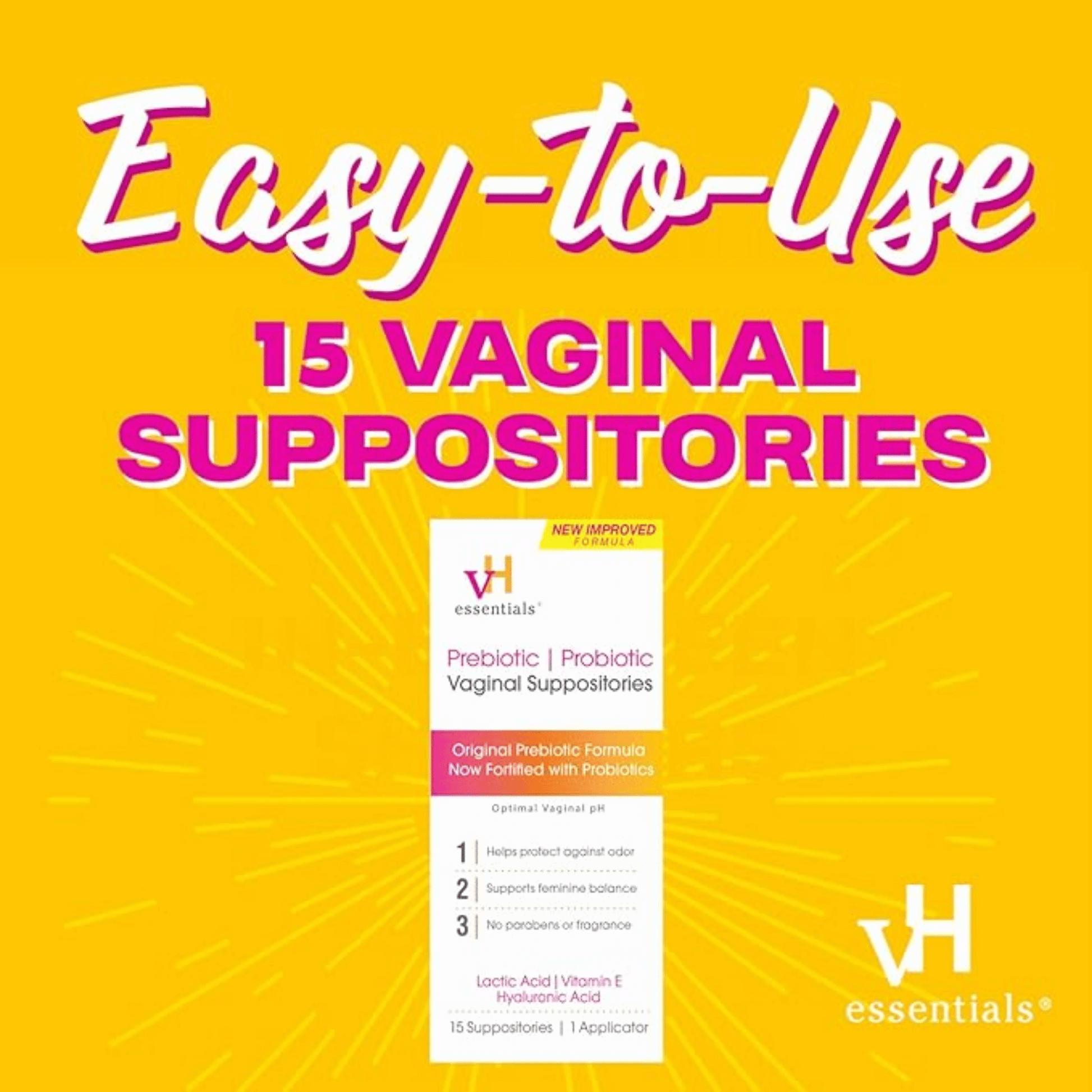 Vh Essentials - Vaginal Suppositories Pre - 1 Each - 15 Ct SkinStash