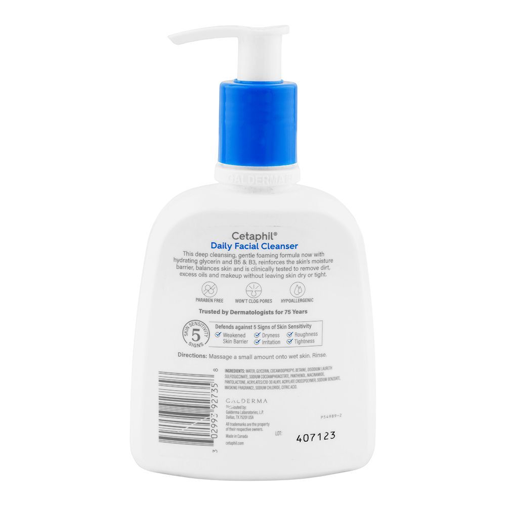 Cetaphil Daily Facial Cleanser, Normal To Oily Skin, 237ml - wellkart