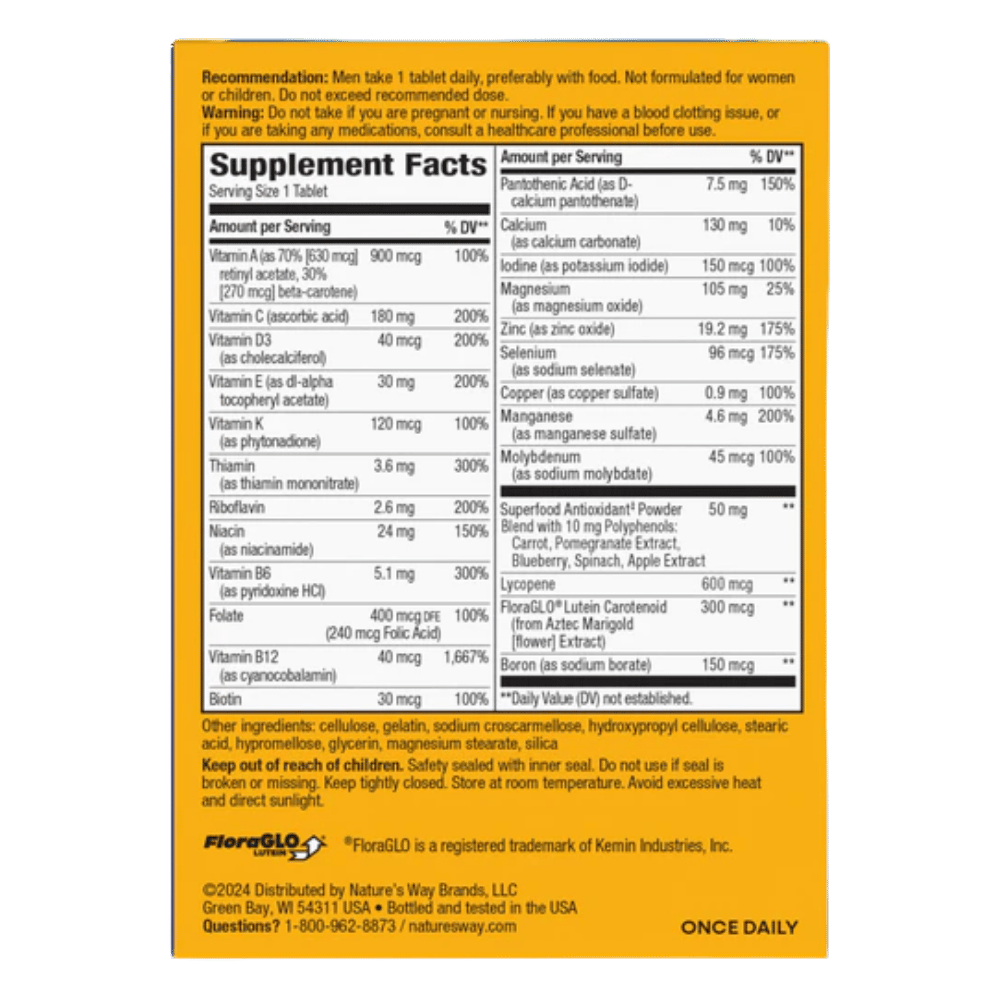 Nature's Way Alive! Men's Complete Multivitamin (50Tabs) SkinStash