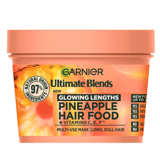 Garnier Ultimate Blends Glowing Lengths Pineapple & Amla Hair Food 3 in 1 Hair Mask Treatment - Multi (400 ml) SkinStash