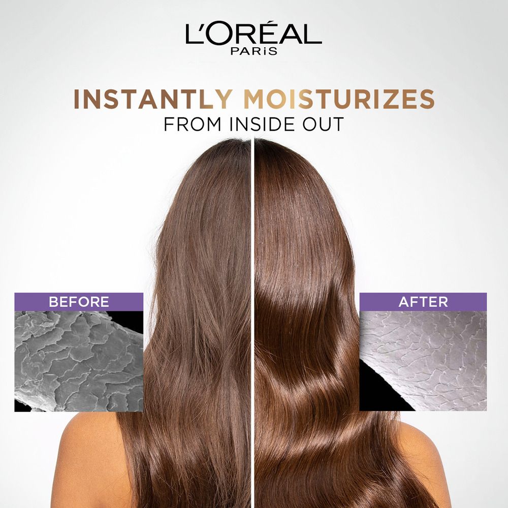 L'Oreal Paris Elvive Hyaluron Moisture Filling Night Hair Cream Mask, For Frizz Free & Hydrated Hair, 200ml - wellkart