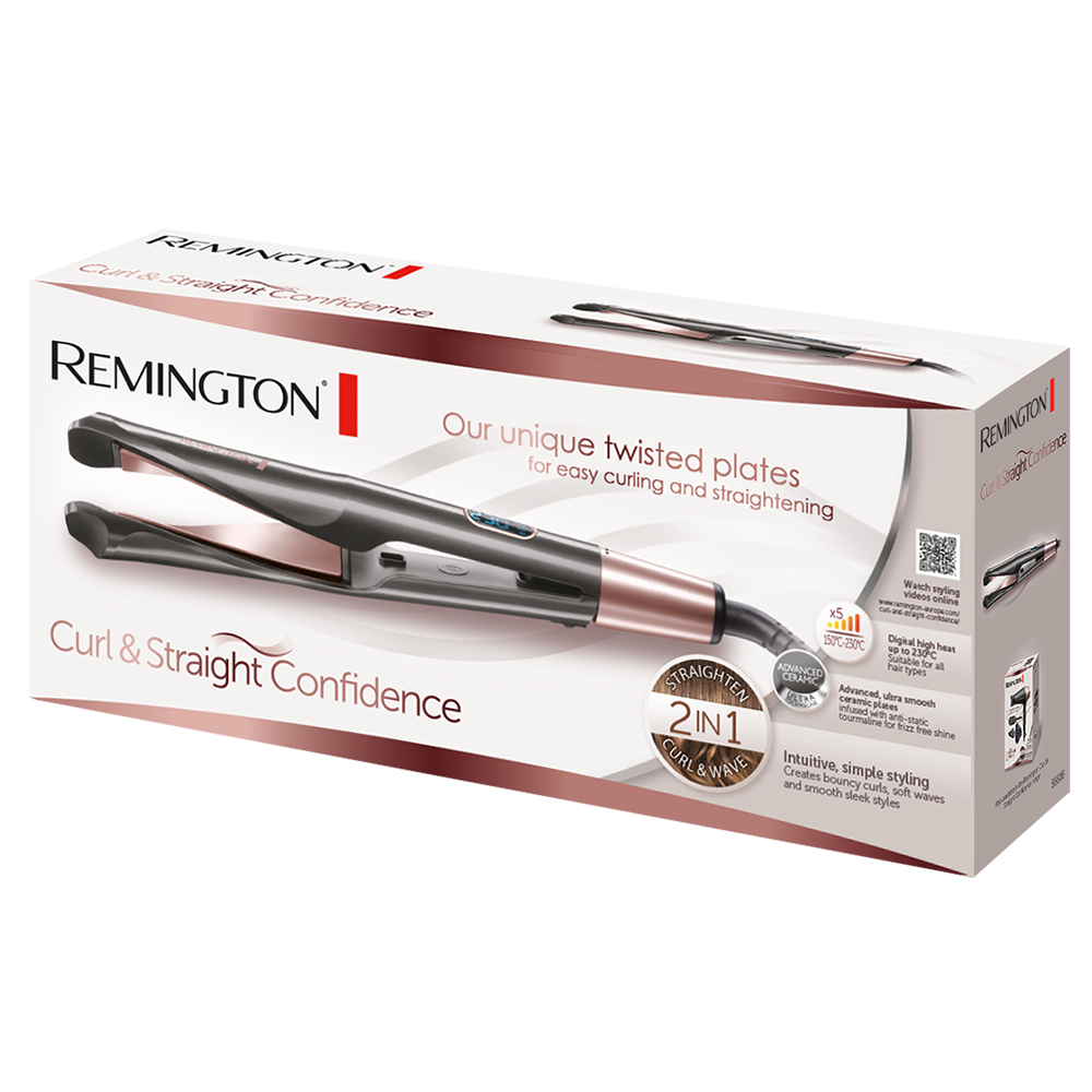 Remington 2 In 1 Curl & Wave Hair Straightener - S6606 - wellkart